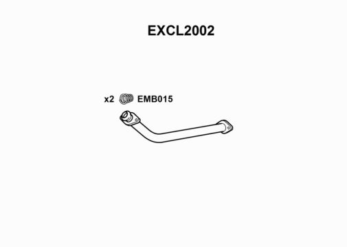 EXHAUST PIPE - EUROFLO ENGLAND EXCL2002 EF