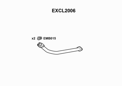EXHAUST PIPE - EUROFLO ENGLAND EXCL2006 EF