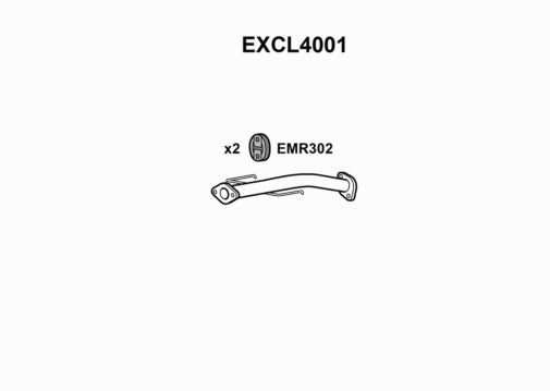 EXHAUST PIPE - EUROFLO ENGLAND EXCL4001 EF