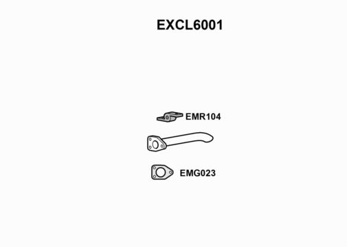 EXHAUST PIPE - EUROFLO ENGLAND EXCL6001 EF