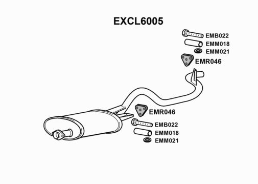 MUFFLER - EUROFLO ENGLAND EXCL6005 EF