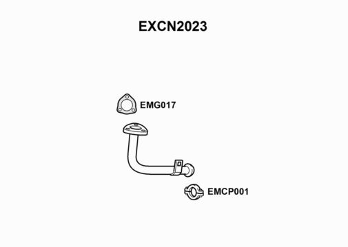EXHAUST PIPE - EUROFLO ENGLAND EXCN2023 EF