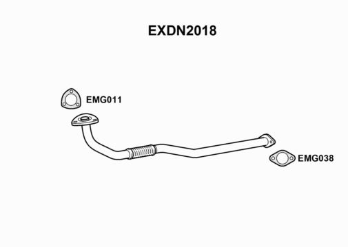 EXHAUST PIPE - EUROFLO ENGLAND EXDN2018 EF