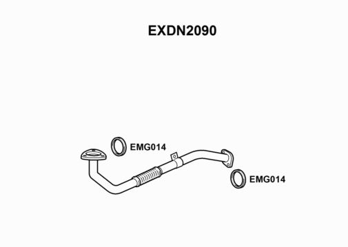 EXHAUST PIPE - EUROFLO ENGLAND EXDN2090 EF