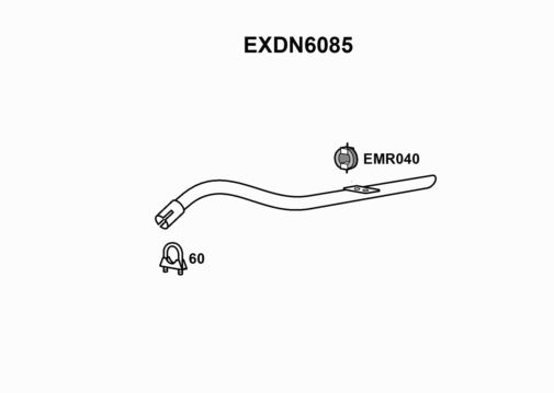 EXHAUST PIPE - EUROFLO ENGLAND EXDN6085 EF