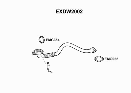 EXHAUST PIPE - EUROFLO ENGLAND EXDW2002 EF