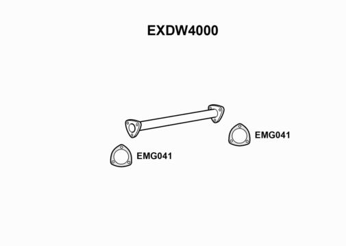 EXHAUST PIPE - EUROFLO ENGLAND EXDW4000 EF