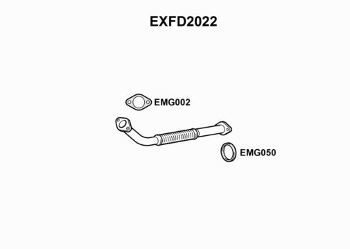 EXHAUST PIPE - EUROFLO ENGLAND EXFD2022 EF