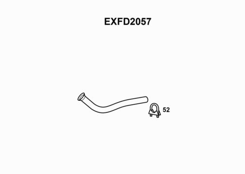 EXHAUST PIPE - EUROFLO ENGLAND EXFD2057 EF