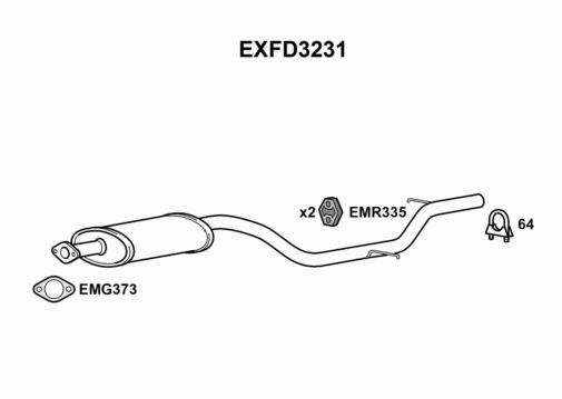 MUFFLER - EUROFLO ENGLAND EXFD3231 EF