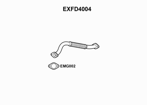 EXHAUST PIPE - EUROFLO ENGLAND EXFD4004