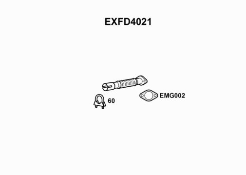 EXHAUST PIPE - EUROFLO ENGLAND EXFD4021