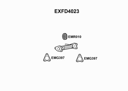 EXHAUST PIPE - EUROFLO ENGLAND EXFD4023
