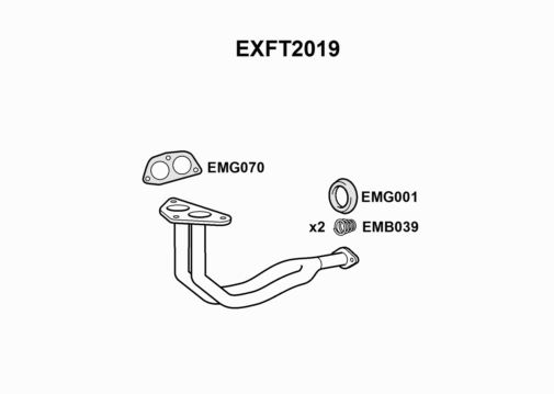 EXHAUST PIPE - EUROFLO ENGLAND EXFT2019 EF