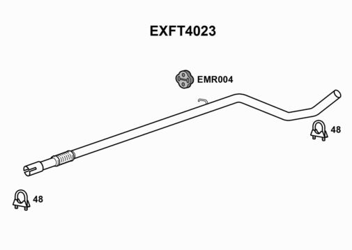 EXHAUST PIPE - EUROFLO ENGLAND EXFT4023 EF