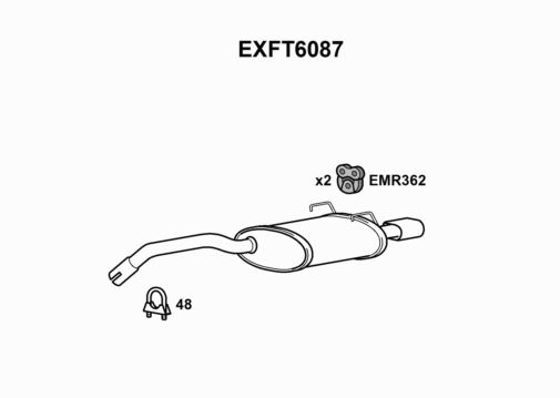 MUFFLER - EUROFLO ENGLAND EXFT6087 EF