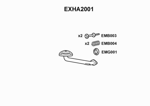 EXHAUST PIPE - EUROFLO ENGLAND EXHA2001 EF