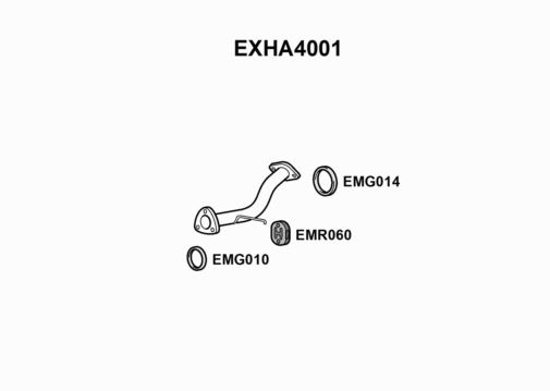 EXHAUST PIPE - EUROFLO ENGLAND EXHA4001 EF