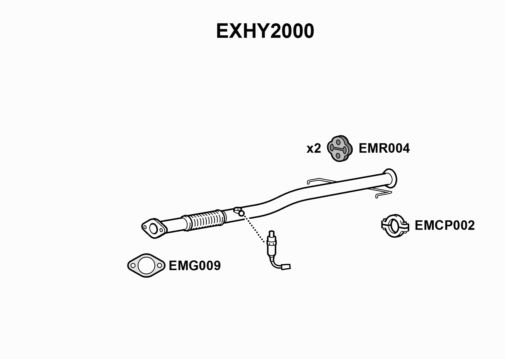 EXHAUST PIPE - EUROFLO ENGLAND EXHY2000 EF