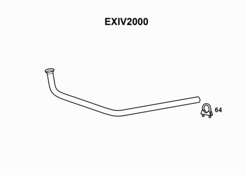 EXHAUST PIPE - EUROFLO ENGLAND EXIV2000 EF