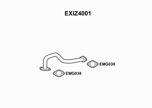 EXHAUST PIPE - EUROFLO ENGLAND EXIZ4001 EF