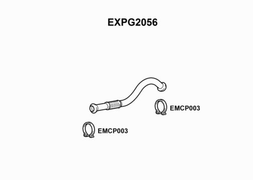 EXHAUST PIPE - EUROFLO ENGLAND EXPG2056 EF