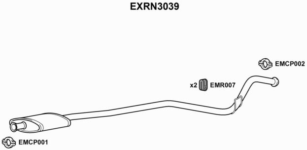 MUFFLER - EUROFLO ENGLAND EXRN3039 EF