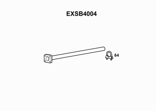 EXHAUST PIPE - EUROFLO ENGLAND EXSB4004 EF
