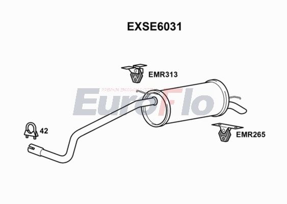MUFFLER - EUROFLO ENGLAND EXSE6031 EF