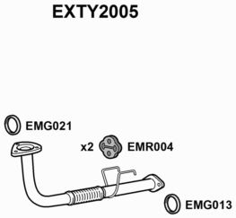 EXHAUST PIPE - EUROFLO ENGLAND EXTY2005 EF