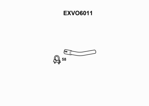 EXHAUST PIPE - EUROFLO ENGLAND EXVO6011 EF