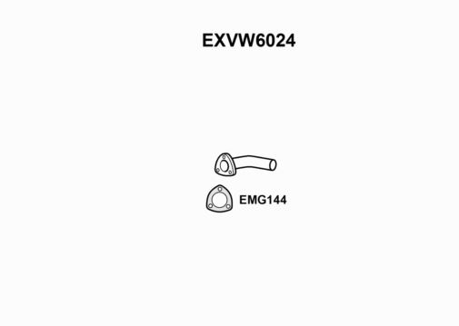 EXHAUST PIPE - EUROFLO ENGLAND EXVW6024 EF