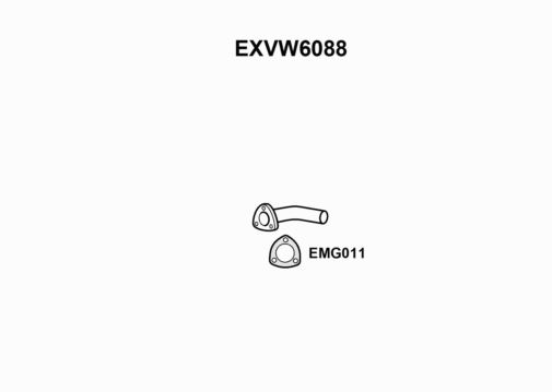 EXHAUST PIPE - EUROFLO ENGLAND EXVW6088