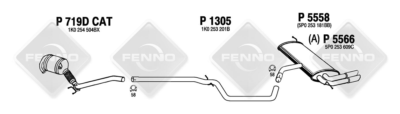 EXHAUST PIPE - FENNOSTEEL FINLAND P1305