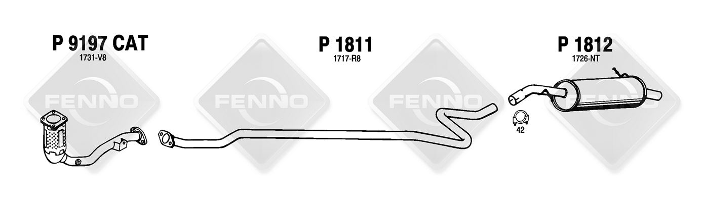 EXHAUST PIPE - FENNOSTEEL FINLAND P1811