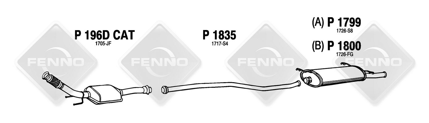 EXHAUST PIPE - FENNOSTEEL FINLAND P1835