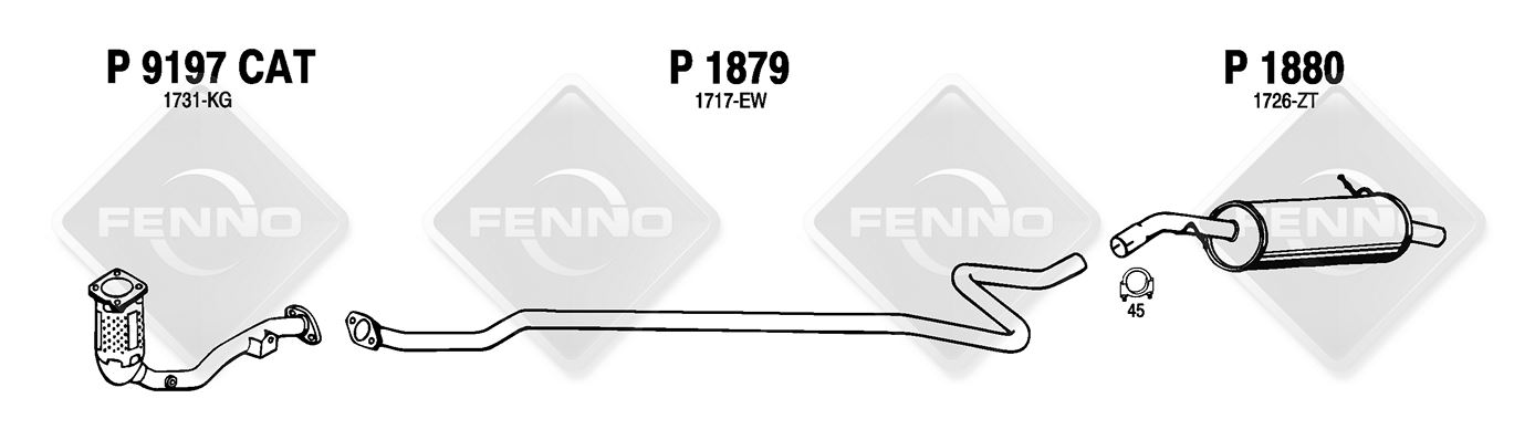EXHAUST PIPE - FENNOSTEEL FINLAND P1879