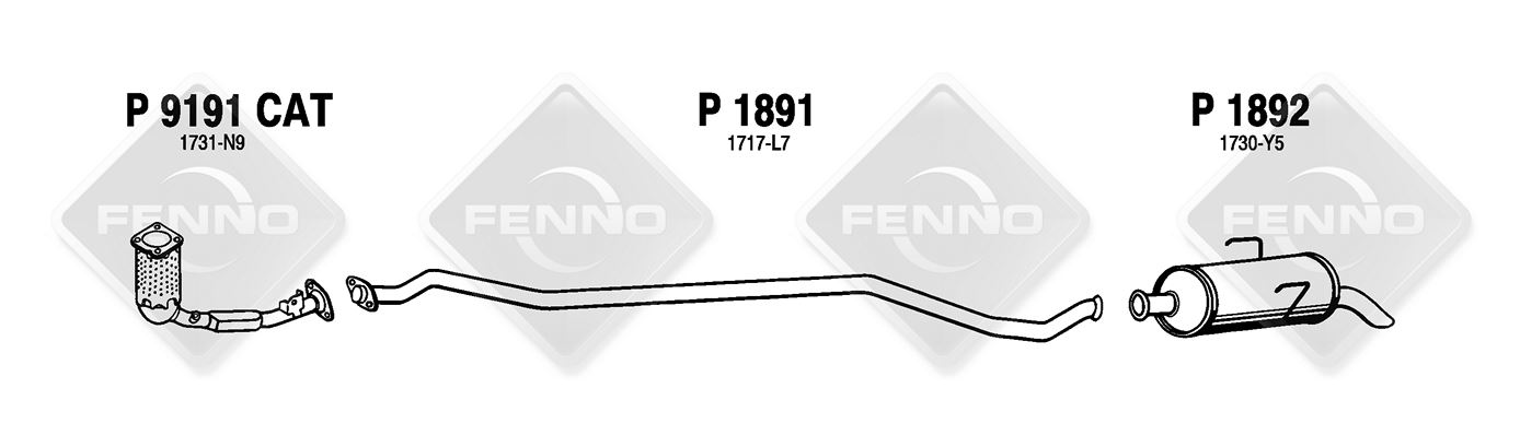 EXHAUST PIPE - FENNOSTEEL FINLAND P1891