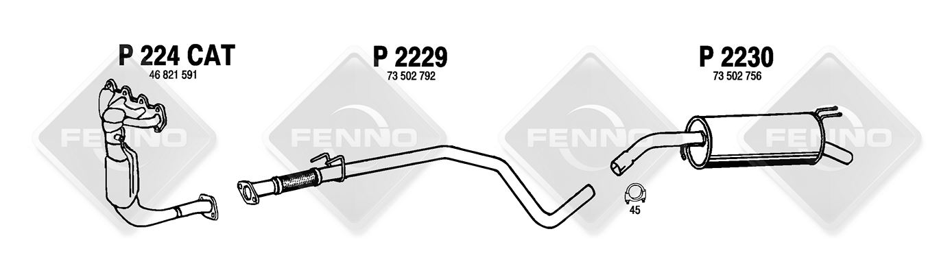EXHAUST PIPE - FENNOSTEEL FINLAND P2229