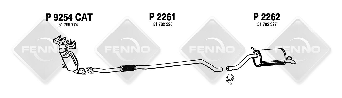 EXHAUST PIPE - FENNOSTEEL FINLAND P2261