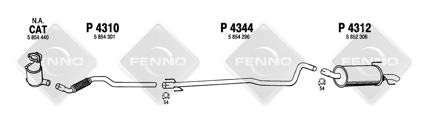 EXHAUST PIPE - FENNOSTEEL FINLAND P4344