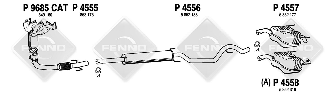 EXHAUST PIPE - FENNOSTEEL FINLAND P4555