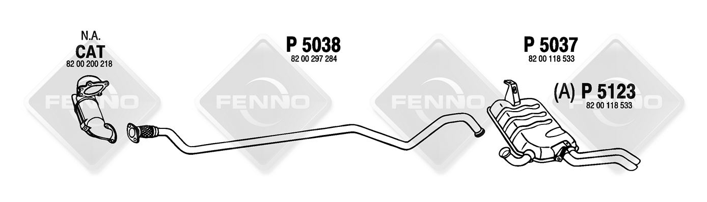 EXHAUST PIPE - FENNOSTEEL FINLAND P5038