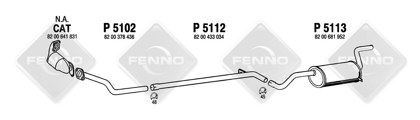 FRONT PIPE - FENNOSTEEL FINLAND P5102